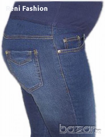 Дънки за макси дами и бременни 014 "slim" , снимка 2 - Дрехи за бременни - 9202340