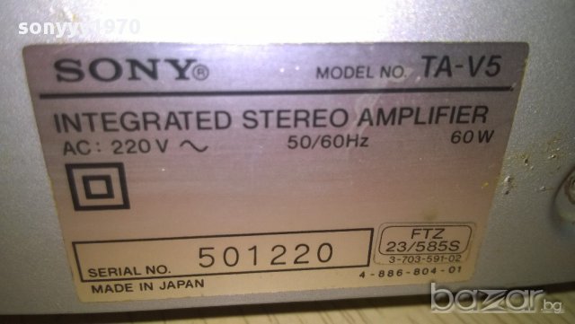 sony ta-v5 stereo amplifier-made in japan-внос швеицария, снимка 10 - Ресийвъри, усилватели, смесителни пултове - 9254645