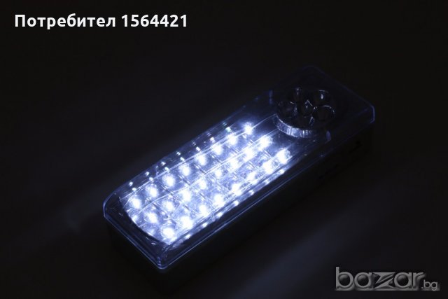 Аварийна лампа, нова, немска, 24 + 6 светодиода, 4 V 1.2 Ah , снимка 2 - Лед осветление - 18887835