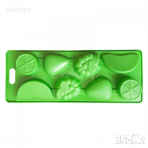 Пластмасова форма за лед с капак плодове големи кубчета лед, снимка 5 - Форми - 26136741