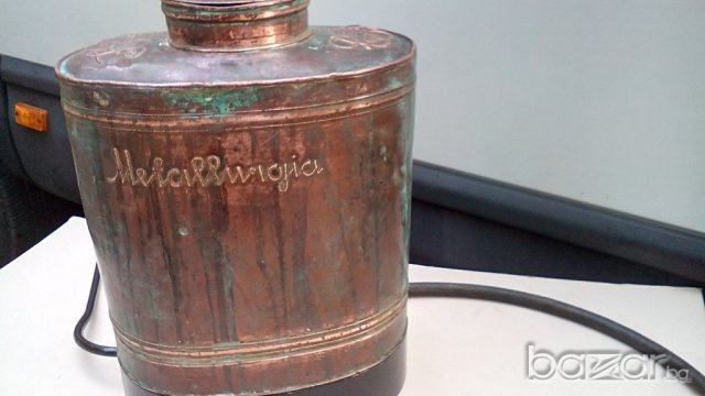   Много стара  медна или месингова лозарска пръскачка , снимка 6 - Антикварни и старинни предмети - 18823803