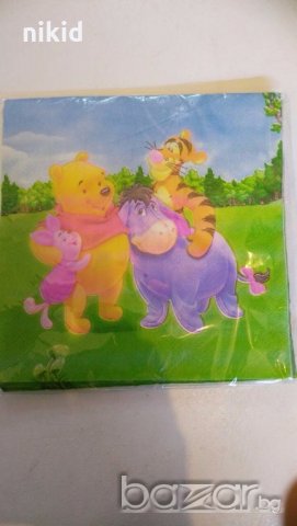 Мечо Пух и приятели 10 парти салфетки рожден ден, снимка 2 - Други - 19433018