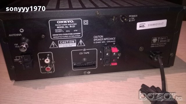 onkyo r-21 tuner/amplifier-внос швеицария, снимка 15 - Ресийвъри, усилватели, смесителни пултове - 12815863