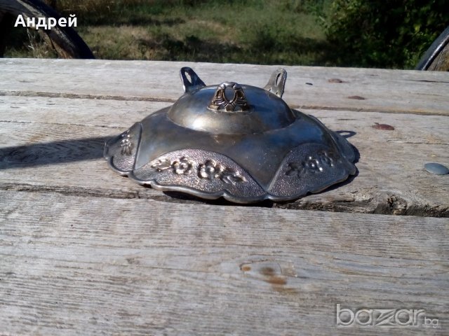 Старинна метална фруктиера с орнаменти, снимка 5 - Антикварни и старинни предмети - 19314879
