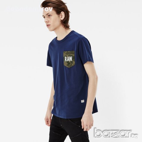 Тениска G Star Beltrus Pocket T Shirt, оригинал, снимка 2 - Тениски - 17085782