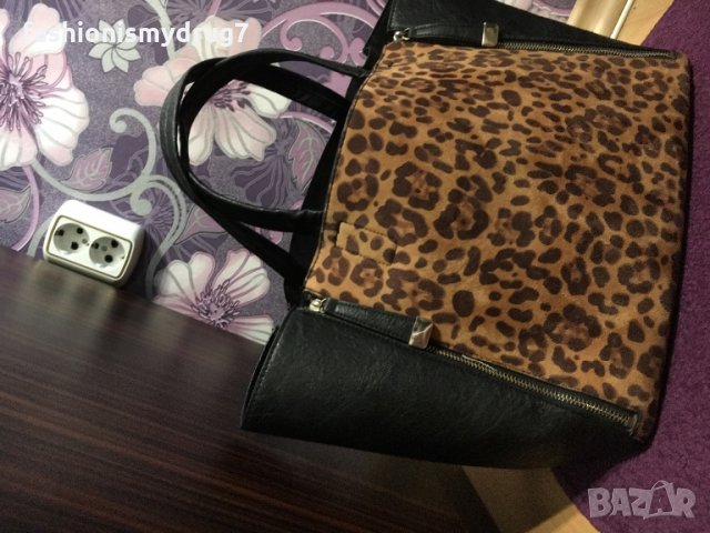 Уникална чанта с леопардов принт , снимка 5 - Чанти - 25546656