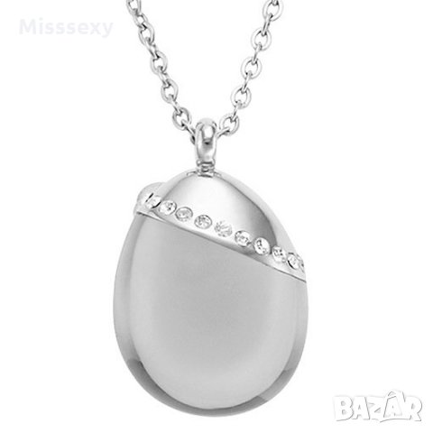 ПРОМО 🍊 SKAGEN 🍊 Сребристо дамско колие SILVERY SEA GLASS нов с кутия и сертификат, снимка 3 - Колиета, медальони, синджири - 21825186