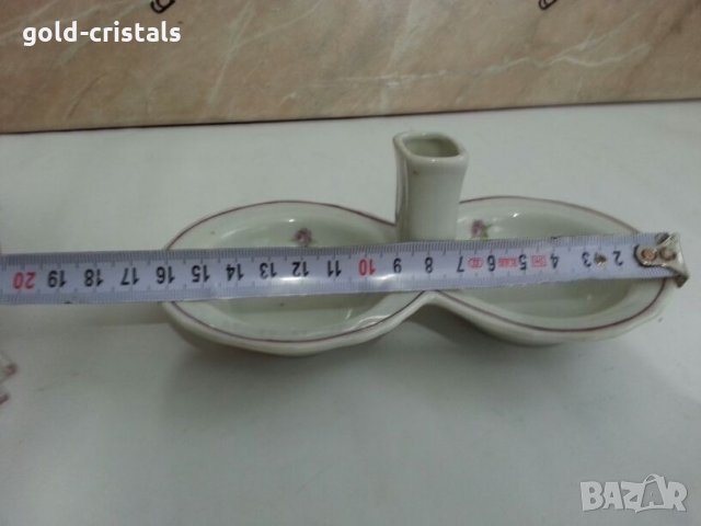 Стар български порцелан солница , снимка 5 - Антикварни и старинни предмети - 26107158