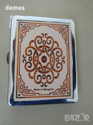 Елегантна кожена табакера с кожени капаци, нова, снимка 2 - Табакери - 24408770