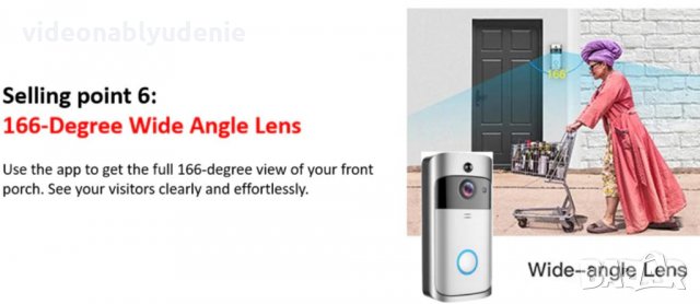 HD 1MP Умен Видеодомофон Звънец Интерком Смартфон Контрол Wi-Fi Връзка Сензор Детекция Движение 160°, снимка 11 - Комплекти за видеонаблюдение - 25810765