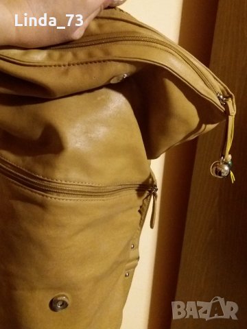 Дам.чанта-"ESPRIT"-/изк.кожа/,цвят-горчица. Закупена от Германия., снимка 7 - Чанти - 21699187