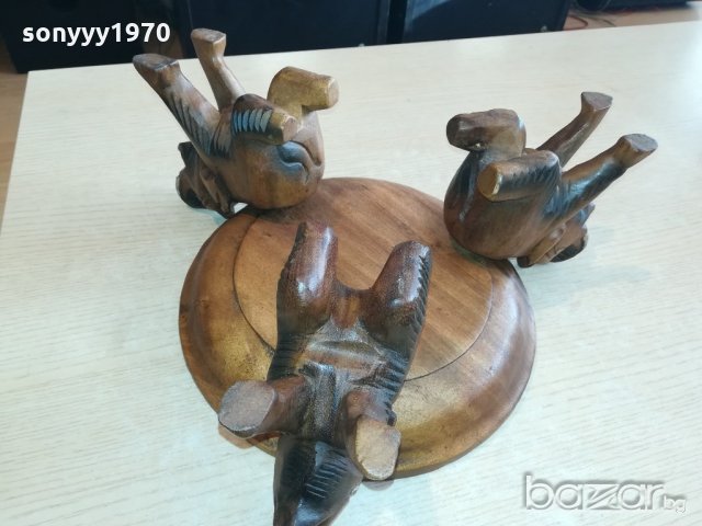 ретро колекция-композиция три слона-внос швеицария 33х14см, снимка 15 - Колекции - 20932427