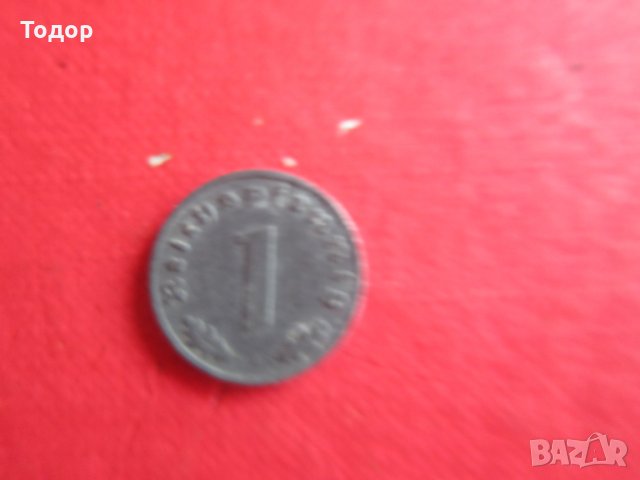 1 пфеннинг 1940 свастика грешка куриоз, снимка 2 - Колекции - 26088502