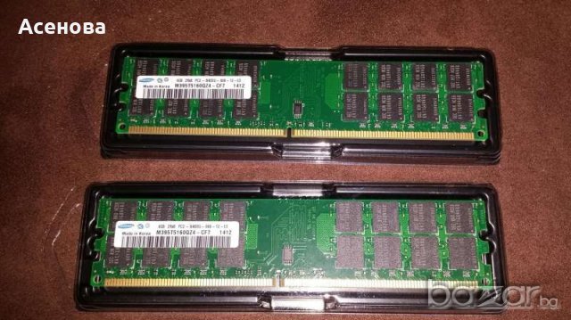 RAM памет SAMSUNG 2х4 (8) GB DDR2 800 MHZ за АМД дъно, снимка 1 - RAM памет - 20950057