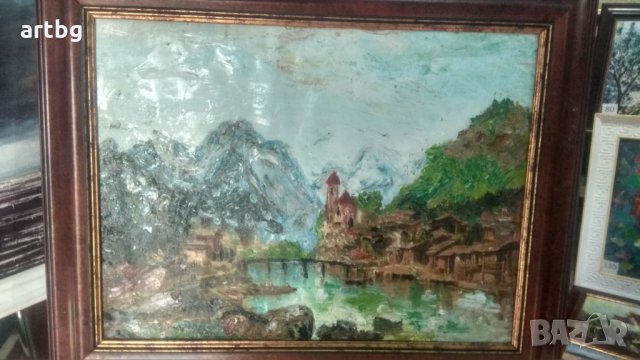 Автентична картина "Планинско", снимка 4 - Картини - 24741477