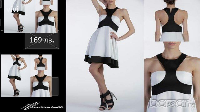 Illumminee черно/бяла рокля , снимка 2 - Туники - 15559957