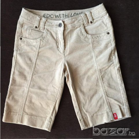 Детски бермуди ЕСПРИТ оригинал, size 158см., за момиче, от кадифе, бежови, като нови!