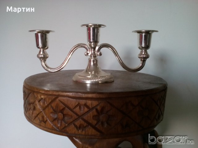 Масивен  посребрен  - Свещник - 1 бр. ( 778007) 