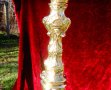 Величествен бронзов свещник 6 кг., барок., снимка 6