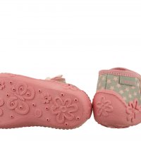 Детски текстилни дишащи пантофи от естествени тъкани за момичета VIGGAMI aurelka, снимка 3 - Бебешки обувки - 23612755