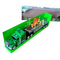 Детска играчка камион платформа с два динозавъра 43см, снимка 4 - Коли, камиони, мотори, писти - 23592293