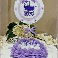 Украса за дома за посрещане на новородено в лилаво, снимка 6 - Декорация за дома - 16475466