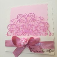 Много красива сватбена покана в закачливо розово, снимка 1 - Декорация - 20767163