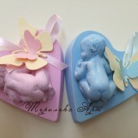 Красиви подаръци за гости с бебе и пеперуда, снимка 3 - Подаръци за кръщене - 20767444