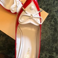 Обувки бяло и червено Galliano, снимка 5 - Дамски обувки на ток - 21679873