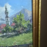 стара картина-планински пейзаж, снимка 6 - Картини - 15499823