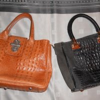 Черна кожена чанта  genuine leather  Made in Italy, снимка 15 - Чанти - 20925400