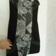 Дамска къса рокля с кожени елементи джобчета туника без ръкави, снимка 4 - Туники - 14288762