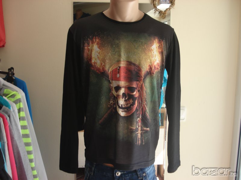 мъжка блуза череп карипски пирати, снимка 1