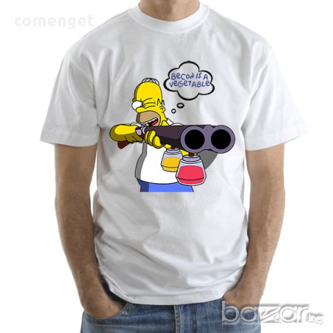 NEW! HOMER ХОУМЪР SIMPSON DONUT мъжка тениска! Поръчай модел с твоя снимка!, снимка 7 - Тениски - 12587393