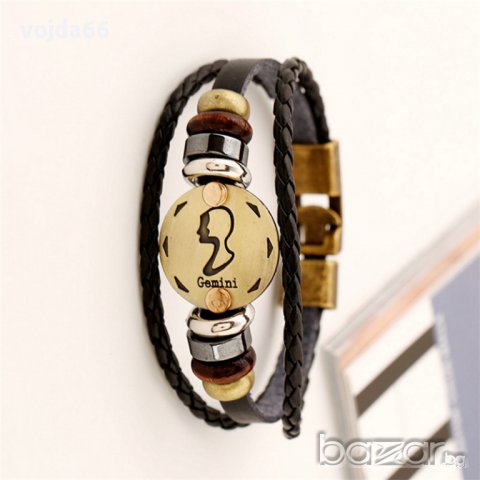 Кожени гривни-Зодиак, снимка 3 - Гривни - 16481259