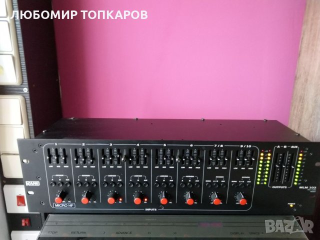 Rane  MLM 103  смесителен пулт , снимка 2 - Ресийвъри, усилватели, смесителни пултове - 25346418