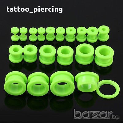 Акрилни флешове с резба - зелени