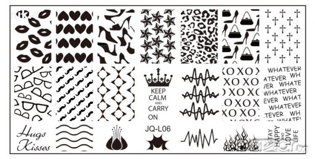 декорации плочка / щампа шаблон за печат на нокти - Нова JQ L06, снимка 1 - Продукти за маникюр - 14737675