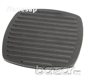 Чугунен прес за грил тиган, снимка 7 - Съдове за готвене - 11530302