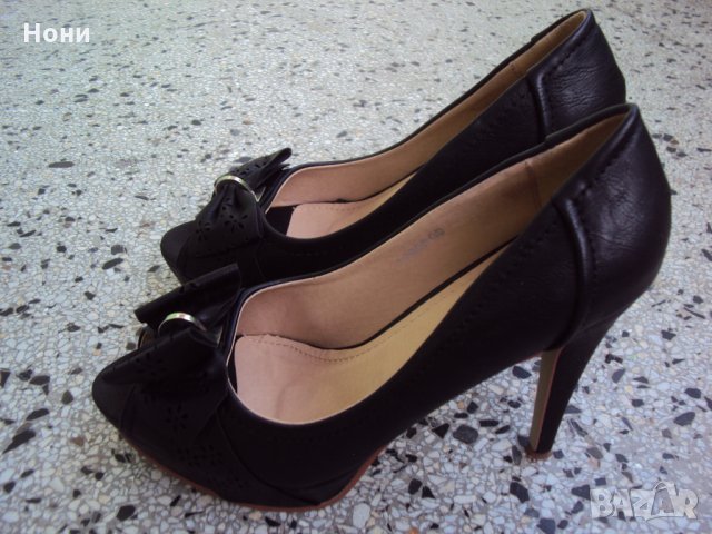Дамски обувки от еко кожа, снимка 2 - Дамски обувки на ток - 25979772