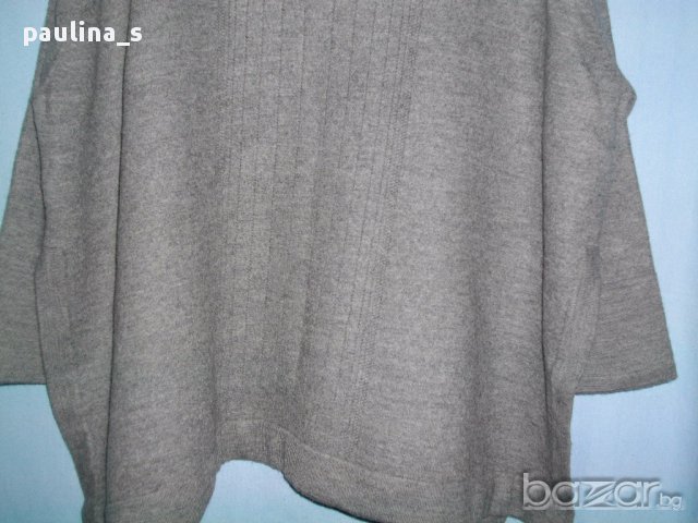 Пуловер тип пончо с Ръкави / 100% кашмир и вълна , снимка 4 - Блузи с дълъг ръкав и пуловери - 16389004