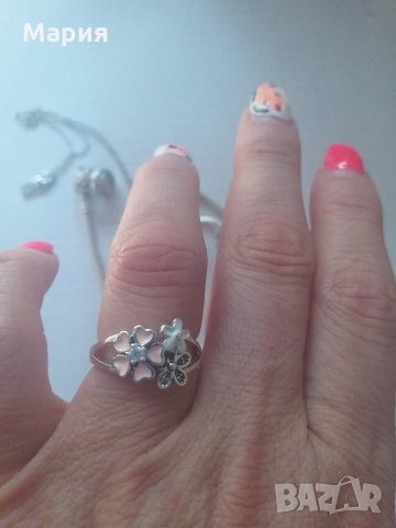 комплект "Черешов цвят", снимка 2 - Бижутерийни комплекти - 25855762