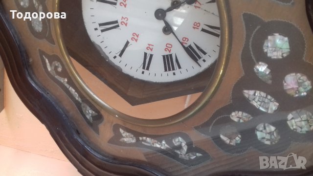 Старинен стенен механичен часовник, снимка 4 - Антикварни и старинни предмети - 22832489