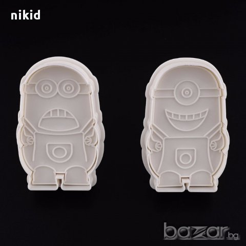 форми резци с бутало миньоните миньони Миньон пластмасови за украса декор торта тесто сладки, снимка 2 - Форми - 13179316