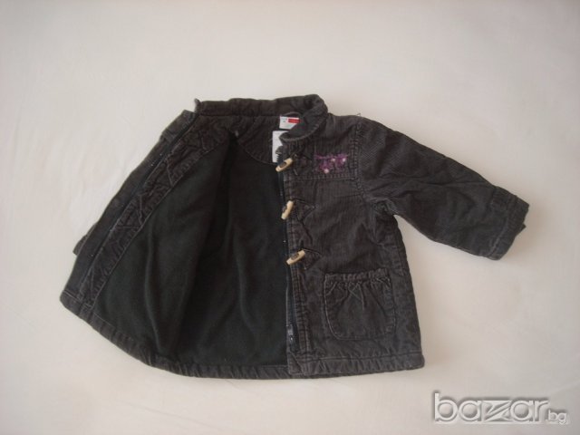 Топло и красиво палтенце за момиче, 080 см. , снимка 4 - Бебешки якета и елеци - 16392616
