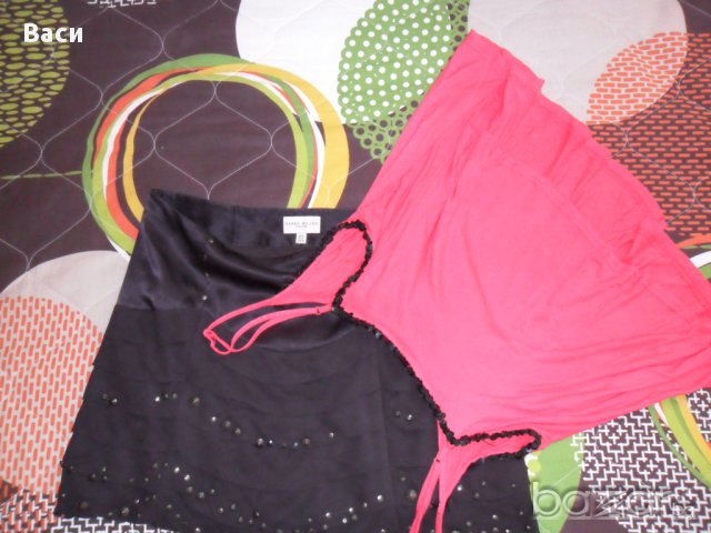 сет 100 % Karen Millen оригинална пола с камъни 100 % silk + топ Karen Millen, снимка 10 - Поли - 11549648