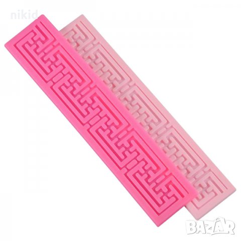 Лабиринт силиконов молд кант борд декорация за торта с фондан гъмпейст украса декор