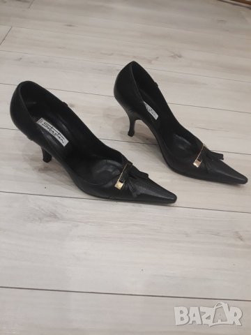 Черни италиански кожени официални обувки марка Sebastian , снимка 4 - Дамски елегантни обувки - 23418173