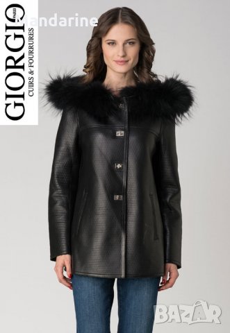 ПРОМО 🍊 GIORGIO PARIS cuirs et fourrures 🍊 Черно кожено дамско яке нов с етикети, снимка 7 - Якета - 16476876