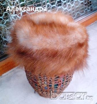 Кожена шапка от две белки, снимка 2 - Шапки - 19978661